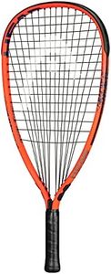 HEAD MX Cyclone 190 Club Racquetball Racket - Pre-Strung Light Balance Racquet,Blue/Orange