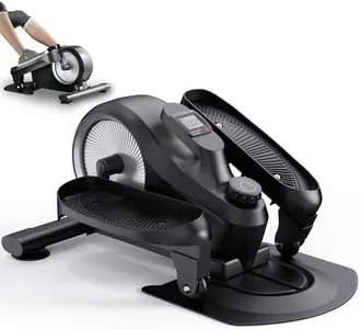 Under Desk Mini Elliptical Electric Leg Exerciser While Sitting for Seniors Elderly, Portable Seated Motorized Foot Bike Pedal Exerciser, Small Compact Elliptical Machine with Resistance Home Fitness
