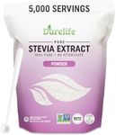 Durelife 100% Pure stevia extract sweetener 8 oz | No Erythritol, NON-GMO Project Verified, No Fillers, Zero Calorie Sugar Substitute | No Aftertaste | Micro-Spoon Included | over 5000 servings | 8 oz