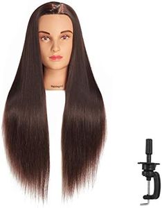 (R71907LB2T) - Hairingrid 70cm - 70cm Mannequin Head Hair Styling Training Head Manikin Cosmetology Doll Head Synthetic Fibre Hair and Free Clamp Holder (R71907LB2T)