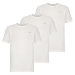 New Balance Men's Cotton Performance Crew Neck T-Shirt (3 Pack), White/White/White, Medium