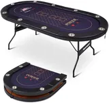 REAHOISY 10 Player Poker Table Fold