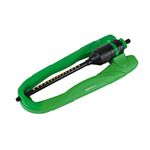 Amazon Basics Water Oscillating Sprinkler with 1.9 cm Tool Adaptor, 44.5 x 18.2 x 7 cm, Green