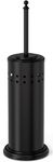 Dowry Toilet Plunger with Holder for Bathroom Black