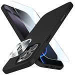 X-level for iPhone 16 Pro max Case Ultra-Thin Matte Cover, [Camera Lens Protectors + Screen Protectors] Light Super Soft Touch Anti-Scratch Shockproof Slim Phone Cases for 16 Pro Max, Black