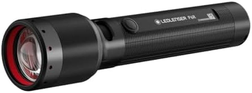 Ledlenser P6R Rechargeable LED Torch, 1200 Lumens, 320 m Focus, USB-C, IP68 Waterproof, 60 Hours Light Time, 4 Light Modes, Emergency Torch, Camping, Outdoor, Tactical