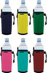 Blank Neoprene Water Bottle Coolie Variety Color Pack (6 Pack Alternate)