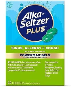 Alka-Seltzer Plus Maximum Strength Power Max Sinus, Allergy and Cough Medicine for Adults and Children 12 Years and Older - Relieves Symptoms from Allergies, Colds or Hay Fever, 24 Count