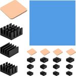 DAOKAI 21Pcs Heatsink Kit Aluminum + Copper Cooler Cooling Set Protect The Motherboard, for Raspberry Pi 4, Raspberry Pi 3 B+ with Thermal Conductive Adhesive Tape