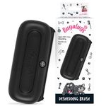 Bugalugs Deshedding Brush for Dogs, Cats, Horses - Pet Grooming Tool that is Gentle & Effective With Wide Shallow Comb, Smooth Groomer for Dog, Cat and Horse (Black)