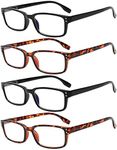 READING GLASSES 4 Pack Spring Hinge