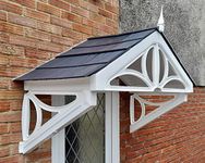 Althorp Door Canopy (Grey) 121cm Width, 97cm Height, 75cm Depth