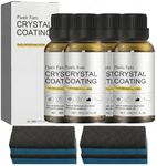 Crystal Coating Plastic Restorer for Cars, Ceramic Trim Restorer Spray, Quick Plastic Parts Refurbish Agent for Car Interior & Exterior, UV Protection Nano Coating for Dashboards & Bumpers - 4 Pcs