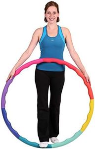Sports Hoop Weighted Hula Hoop, ACU Hoop 3M - 3.2lb Medium, Weight Loss Fitness Exercise with Wavy Ridges (Rainbow Colors)