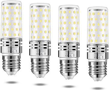 HengBo LED E27 LED Corn Bulbs, 100 Watts Replacement E27 Screw Bulb 12w LED Light Bulb, Daylight White 6000k, 4-Pack