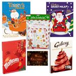 Chocolate Advent Calendar 2024, Kids, Adults -4x Christmas Chocolate Advent Calendar |Cadburys Dairy Milk |Maltesers |Galaxy |Terrys Christmas Chocolate, 1x Santa Letter Kit, 1xCard, Kids Advent (5Pk)