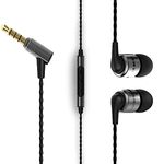 SoundMAGIC E80C Wired Earbuds with Microphone HiFi Stereo Earphones Noise Isolating in Ear Headphones Comfortable Fit Super Bass for Audiophile Gunmetal