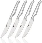 Furi Pro Serrated Steak Knives 4 pc Set, Four Premium Knives for a Superior Cutting Performance, Serrated Stainless Steel Blades and Ergonomic Reverse-Wedge, Anti-Fatigue Handle for a Safe Grip