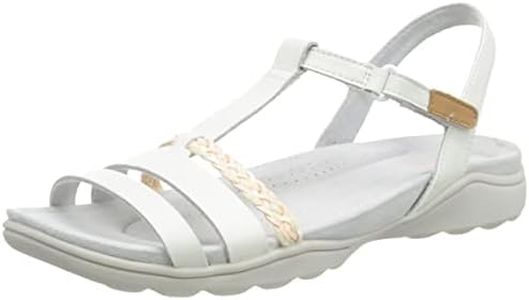 Clarks Amanda Tealite, Sandali sportivi Donna, Pelle Bianca, 40 EU