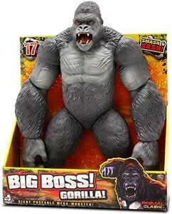 Lanard Primal Clash! Big Boss Gorilla! - Figurine d'action de 43,2 cm, méga-monstre géant posable, à partir de 3 ans
