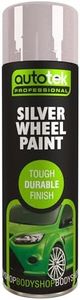 Autotek Professional Tough Durable Finish Spray Paint, Silver Wheel Paint, 500 ml