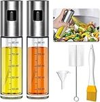 2Pcs Oil Spray Bottle,100ml Glass O