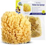 Baby Buddy Natural Baby Bath Sponge Soft Sea Sponge Soft On Tender Baby Skin, Biodegradable, 1pk, Yellow