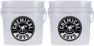 Chemical Guys ACC10602 Heavy Duty Ultra Clear Detailing Bucket for Cars, Trucks, SUVs, Jeeps, Motorcycles, RVs & More, 4.25 Gallon, 2 Count (Pack of 1) (Buckets Only)