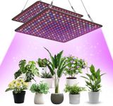 Aokrice LED Grow Light Panel 200W Lamp for Indoor Plants, Full Spectrum with White Blue Red UV IR LEDs for 4x4ft Coverage Grow Tent Greenhouse Veg and Bloom Seedlings Hydroponics (2 Pack)