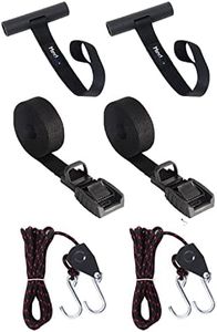 Mind and Action Kayak Tie Down Straps,Quick Hood Loops Trunk Anchor,Canoe Transport Accessories Secure Vehicle Lashing Point (2 Straps+2 Loops+2 Hooks)