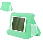 Tablet Stand Holder Pillow with Net Pocket Universal Multi-Angle Book Rest Reading Pad Support Cushion Tablet Wedge Holder - Green