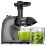 MAMA'S CHOICE Slow Masticating Juicer Machines, Cold Press for Fruits & Vegetables. High-Yield Juice Extractor with Quiet Motor, Anti-Clog, Easy Clean, Grey