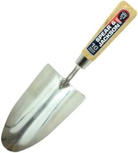 Spear & Jackson GARDEN HAND TROWEL - STAINLESS STEEL BLADE, HARDWOOD HANDLE SJ-3010TR Silver