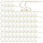 SUNNYCLUE 1 Box 160Pcs 18K Gold Plated Earring Findings French Earring Hooks Fish Hook Earring Wires Ear Wires French Hook Earrings for Jewelry Making Accessories DIY Dangle Earrings Handmade Craft