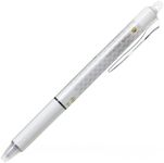 Pilot Frixion Design Series Retractable Erasable Gel Pen, 0.5 mm, White barrel, black ink