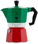 Bialetti Moka Express Italia Collection (Tricolor), 3 cup coffee maker, Aluminum, Green/Red