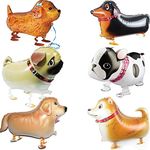 Walking Animal Balloons Pet Dog Balloons - 6pcs Dog Balloon Air Walkers, Kids Gift Birthday Party Décor