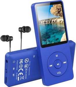 AGPTEK Mp3 Classique 16Go Ultra-Longue Autonomie jusqu'à 70 Heures de Lecture Musique avec Ecran de 1.8 Pouces, Petit Lecteur MP3 Sport pour Enfant/Adulte(Slot Carte mémoire jusqu'à 128Go)-Bleu Foncé