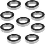 ECSiNG 10PCS 6802-2RS Ball Bearing 15x24x5mm Rubber Double Sealed Deep Groove Bearings Steel for Remote Control Cars Industrial Machinery Motorcycles Electric Tools