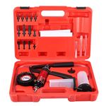 BTSHUB 21pcs Hand Held Vacuum Pump Tester Gauge Set for Automotive with Adapters