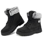 Warm Boots for Women Waterproof Booties Anti Slip Shoes Women Snow Boots Winter Shoes with Fur Lined