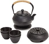 Juvale Cast Iron Tea Kettle for Sto