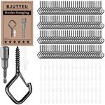 BJUTYEU 100 Pcs Screw in Hooks, 2.36" Ceiling Hooks for Hanging Plants