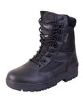 Mens Combat Military Black Army Patrol Hiking Cadet Work High Leather Boot (UK 9)