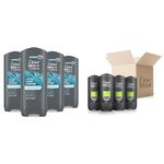 Dove Men + Care Hydrating Clean Comfort and Extra Fresh Body and Face Wash (Pack of 8)