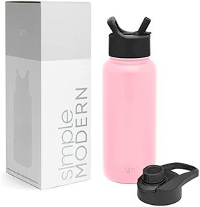 Simple Modern Water Bottle with Straw and Chug Lid Vacuum Insulated Stainless Steel Metal Thermos | Reusable Leak Proof BPA-Free Flask for Sports, Gym, Travel | Summit Collection | 32oz, Blush