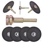 Drixet Cut Off Wheel Die Grinder Set - Round Hole Cut Off Wheel Metal Cutting Disc for Grinder Zinc Plated Flap Disc Cutting Wheels for Grinders with 8 Flat Cut Off Wheels Grinder Discs
