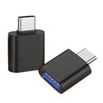 LacyMC USB C to USB A 3.0 Adapter [2 Pack], USB A 3.0 Female to USB-C Male for MacBook Pro,Galaxy,Type-C Phones and Tablets, Other USB Type-C Devices