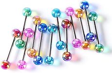 Riuziyi 12Pcs or 24Pcs Tongue Rings