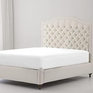 Egyptian Cotton 200 Thread Count Fitted Sheet 4ft Small Double (Small Double, White)